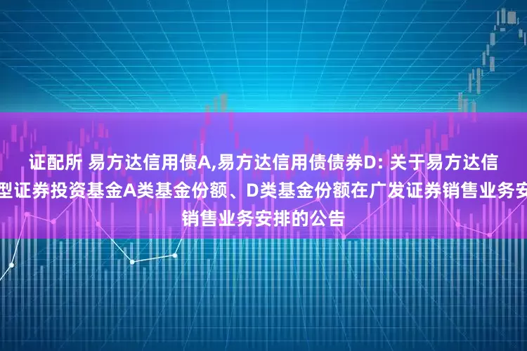 证配所 易方达信用债A,易方达信用债债券D: 关于易方达信用债债券型证券投资基金A类基金份额、D类基金份额在广发证券销售业务安排的公告